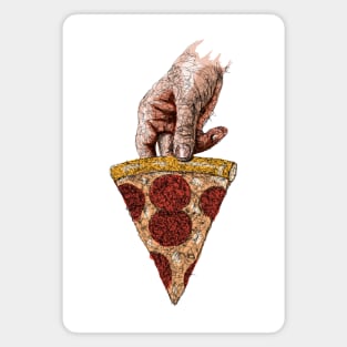 Take a slice of pizza drawing with scribble art Magnet